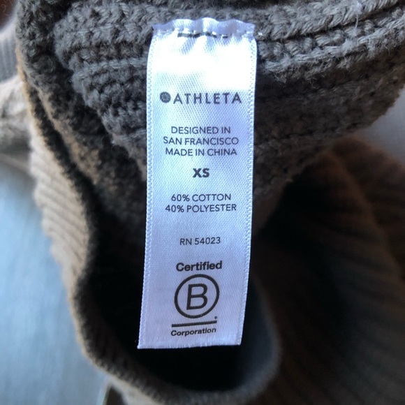 Athleta Teton V Neck Sweater Coffeehouse Brown Size XS - Picture 6 of 7